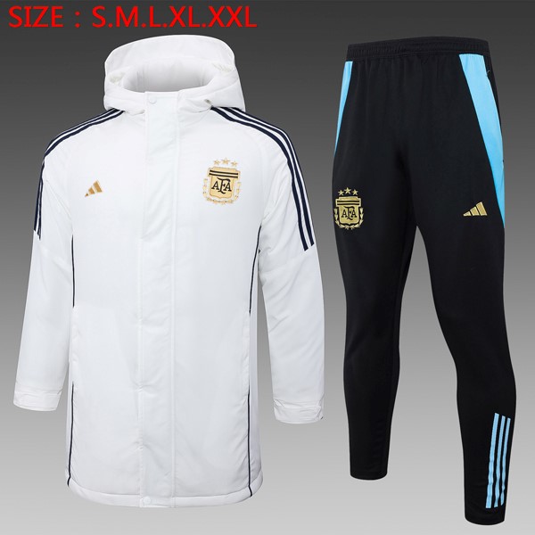 Abrigo Argentina Conjunto Completo 2024-2025 Blanco 2